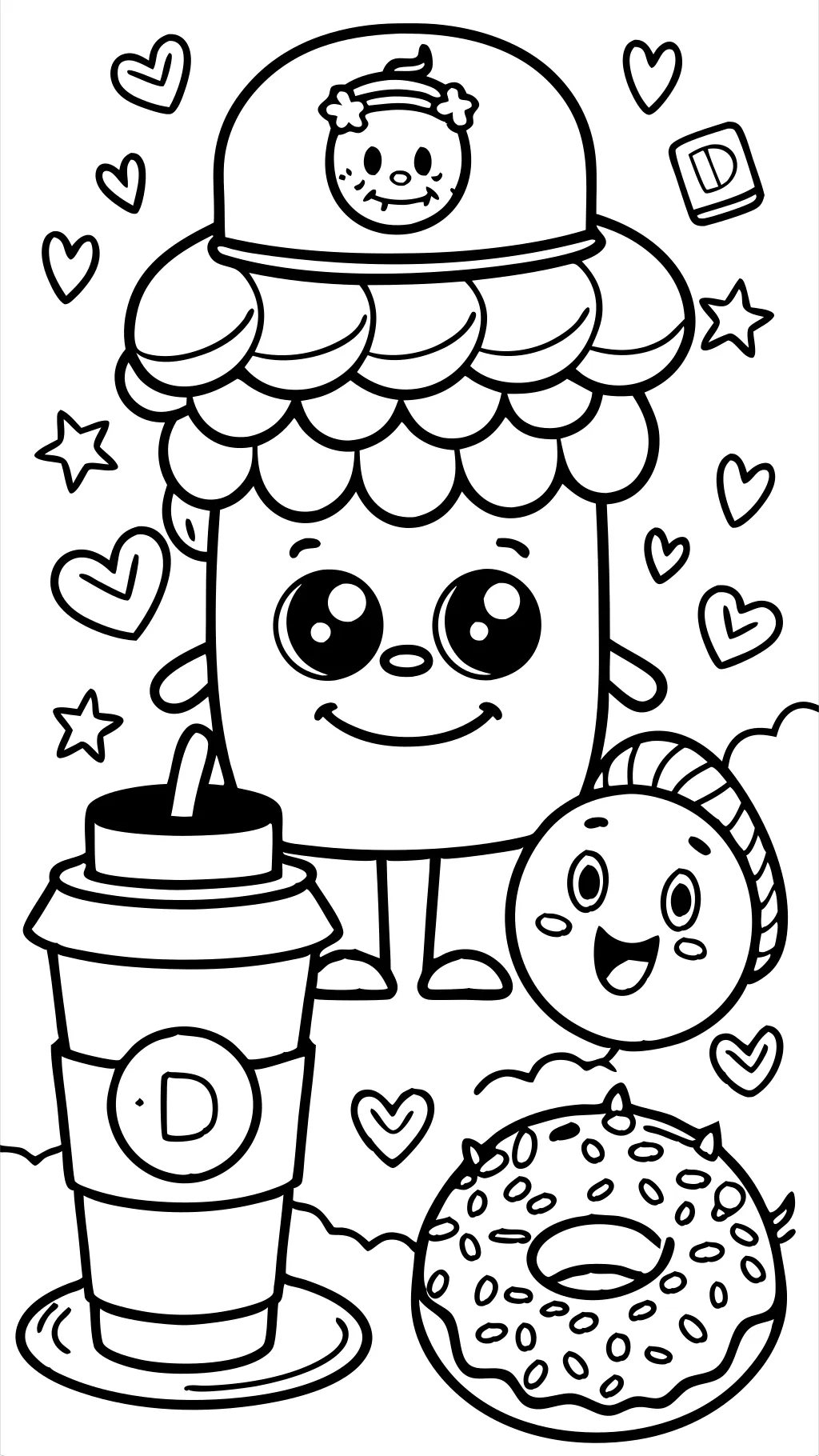 dunkin donuts coloring pages